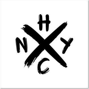 NYHC graffiti black Posters and Art